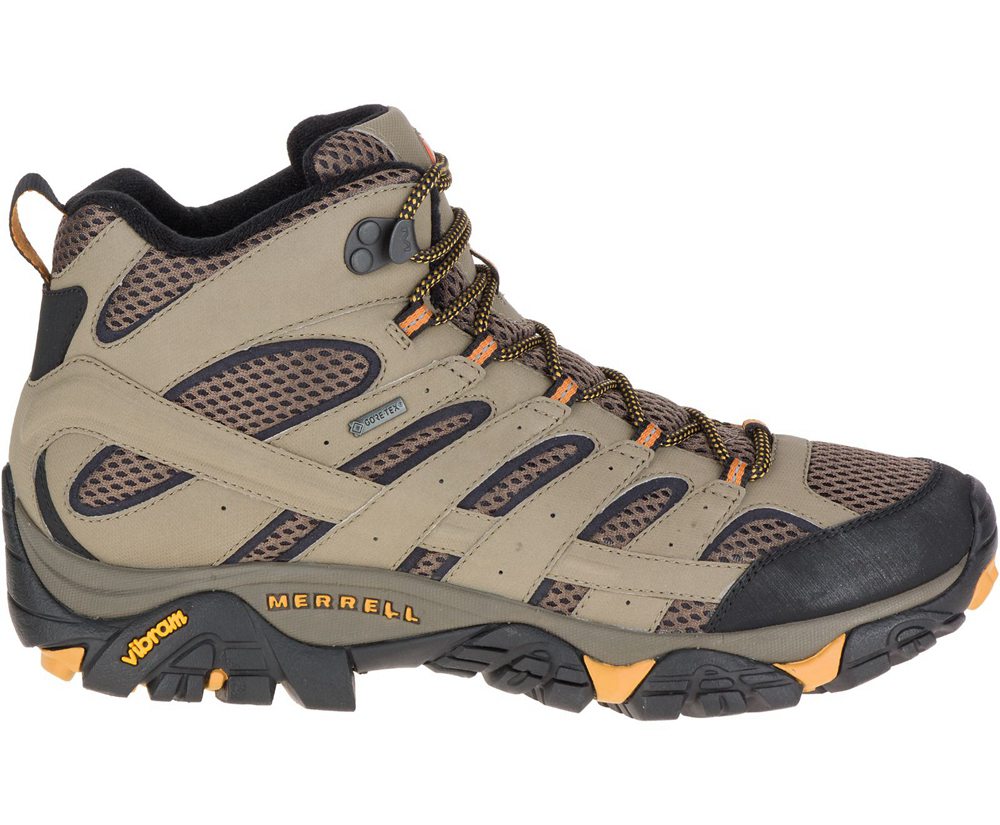 Botas Homem - Merrell Moab 2 Mid Gore -Tex® Wide Width - Marrom - FHL178063